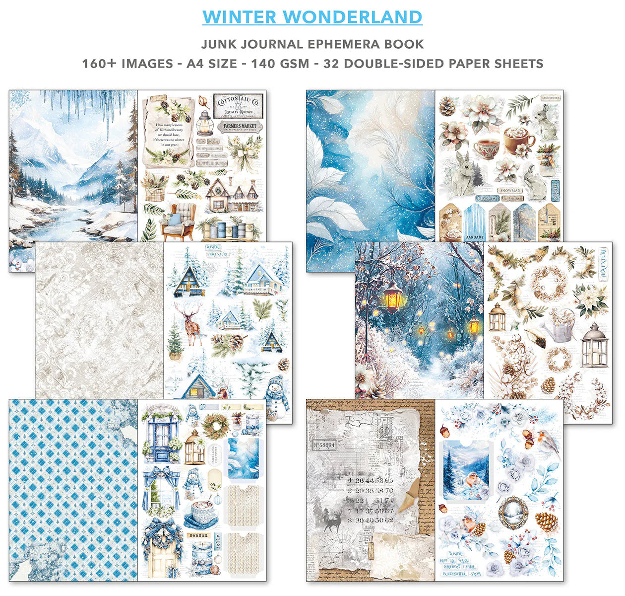 Winter Wonderland Junk Journal & Ephemera Book