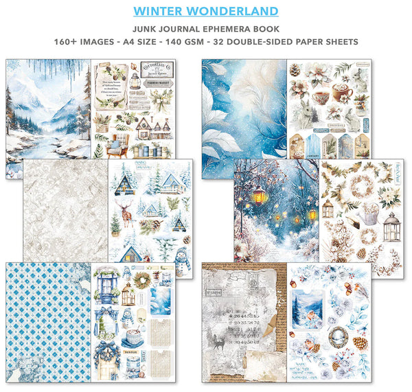 Winter Wonderland Junk Journal & Ephemera Book