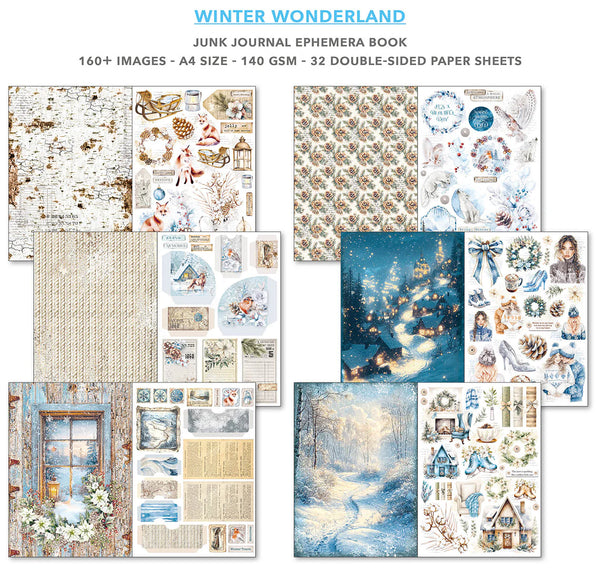 Winter Wonderland Junk Journal & Ephemera Book