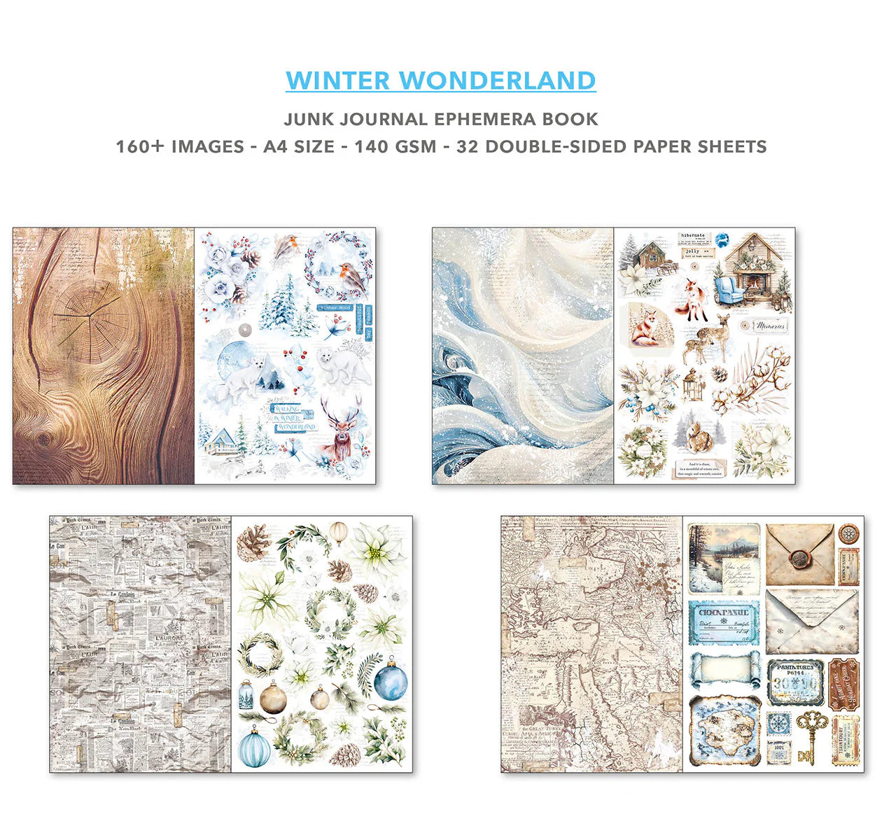 Winter Wonderland Junk Journal & Ephemera Book