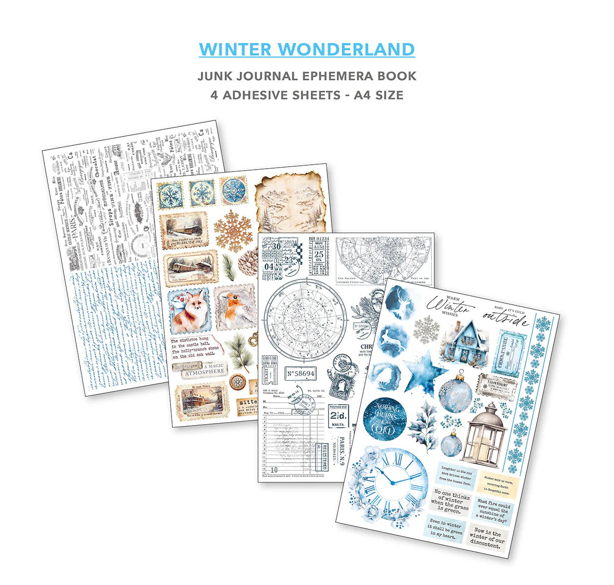 Winter Wonderland Junk Journal & Ephemera Book