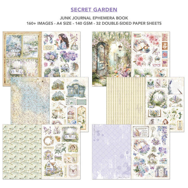 Secret Garden A4 Junk Journal & Ephemera Book