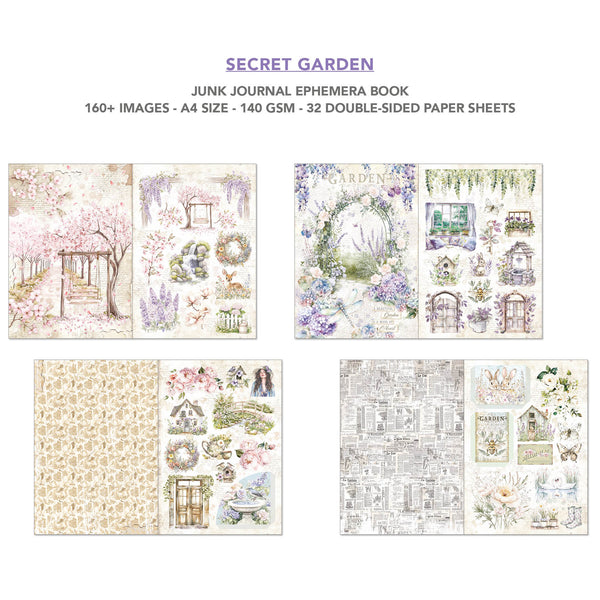 Secret Garden A4 Junk Journal & Ephemera Book
