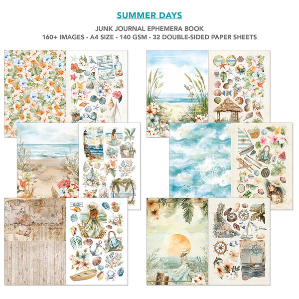 Summer Days A4 Junk Journal & Ephemera Book