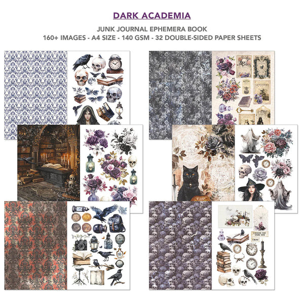 {coming soon!} Dark Academia A4 Junk Journal Ephemera Book
