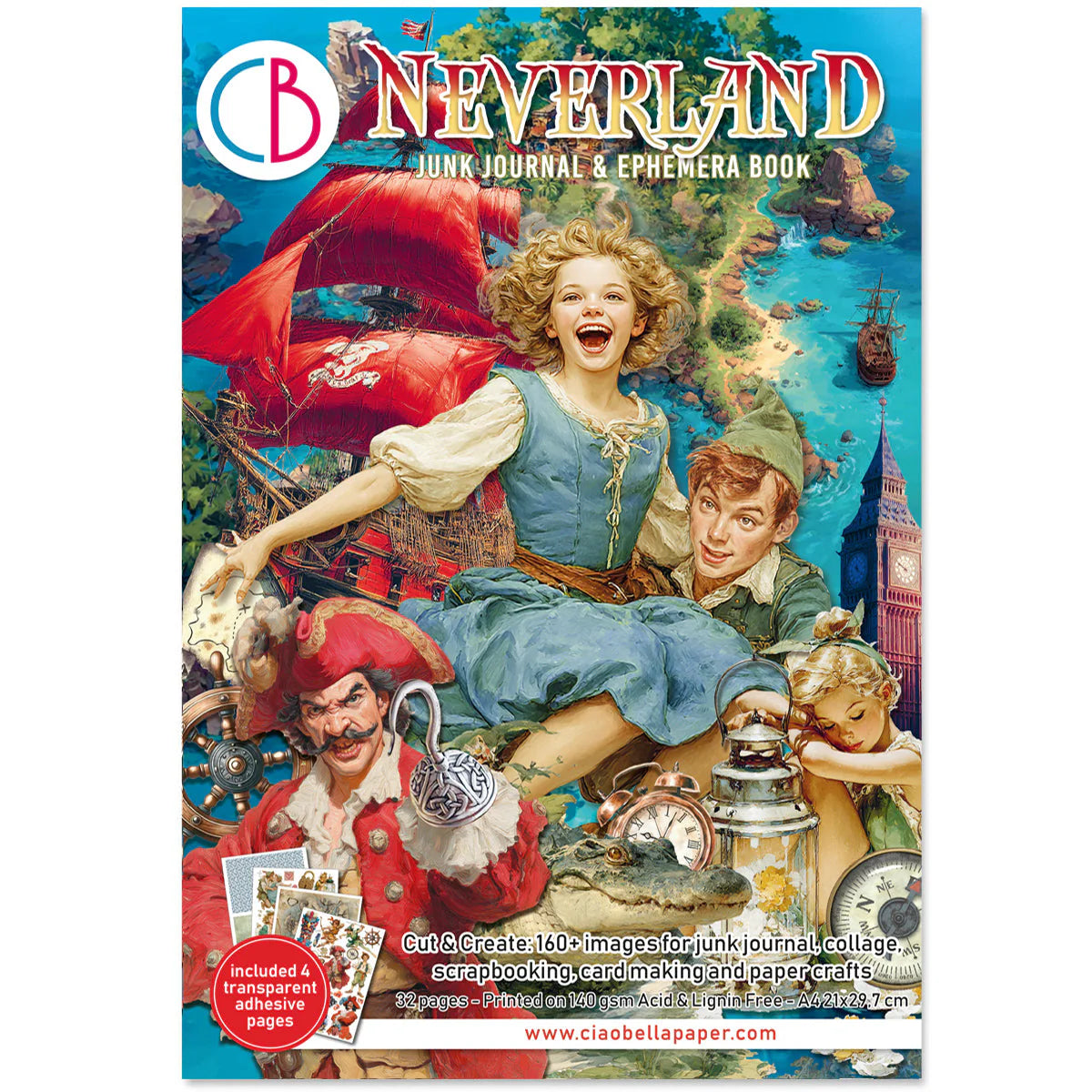 Neverland A4 Junk Journal & Ephemera Book