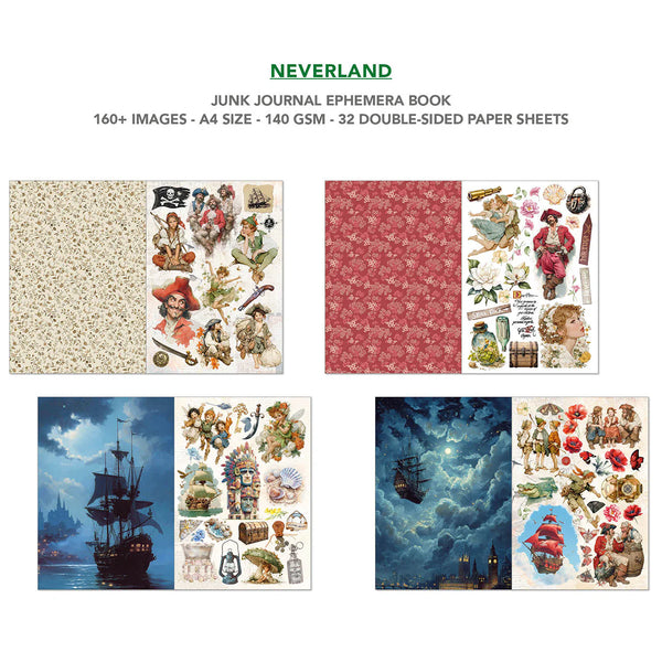 Neverland A4 Junk Journal & Ephemera Book