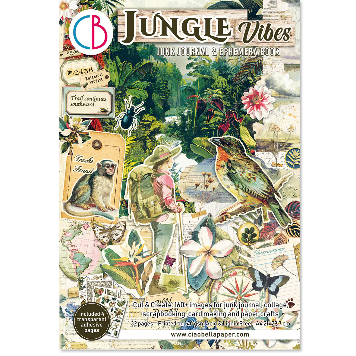 Jungle Vibes A4 Junk Journal & Ephemera Book