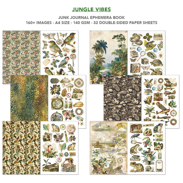 Jungle Vibes A4 Junk Journal & Ephemera Book