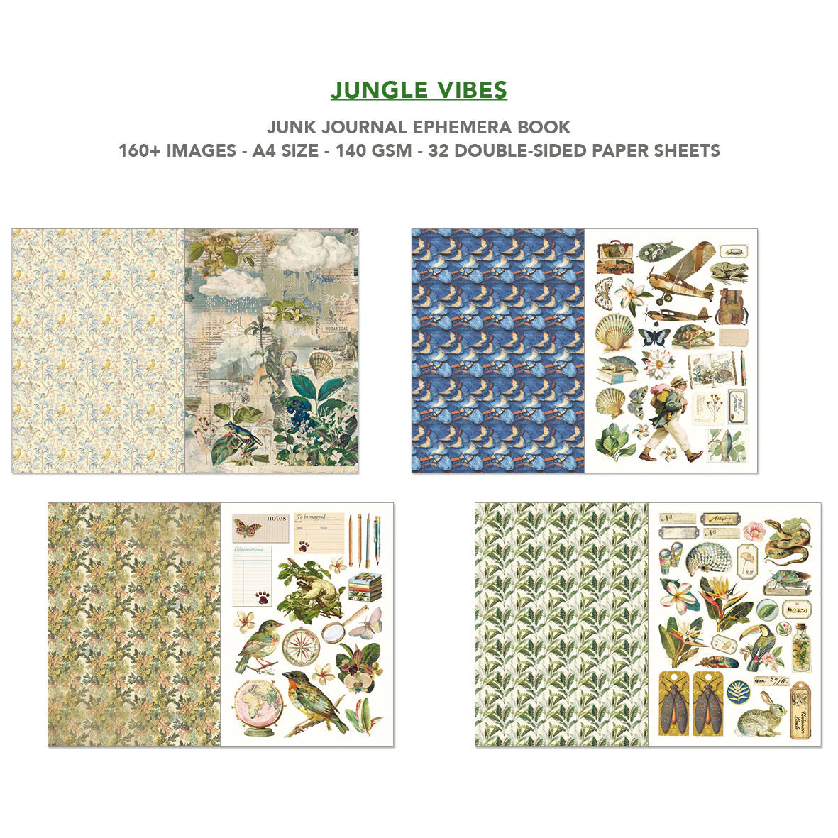 Jungle Vibes A4 Junk Journal & Ephemera Book