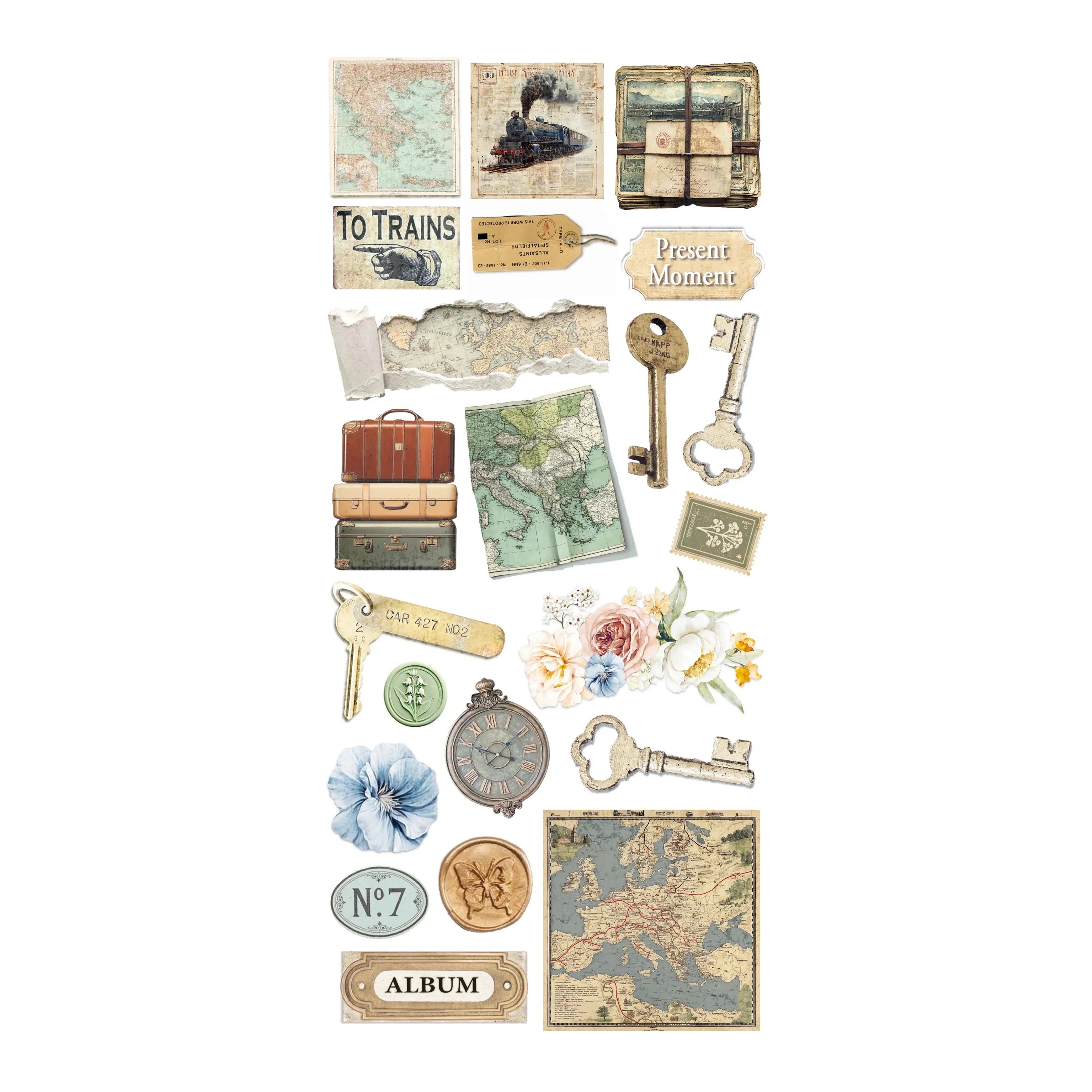 Eastern Journey Transparent Art Stickers