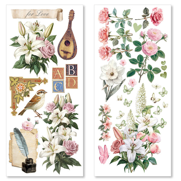 Courtly Love Transparent Art Stickers