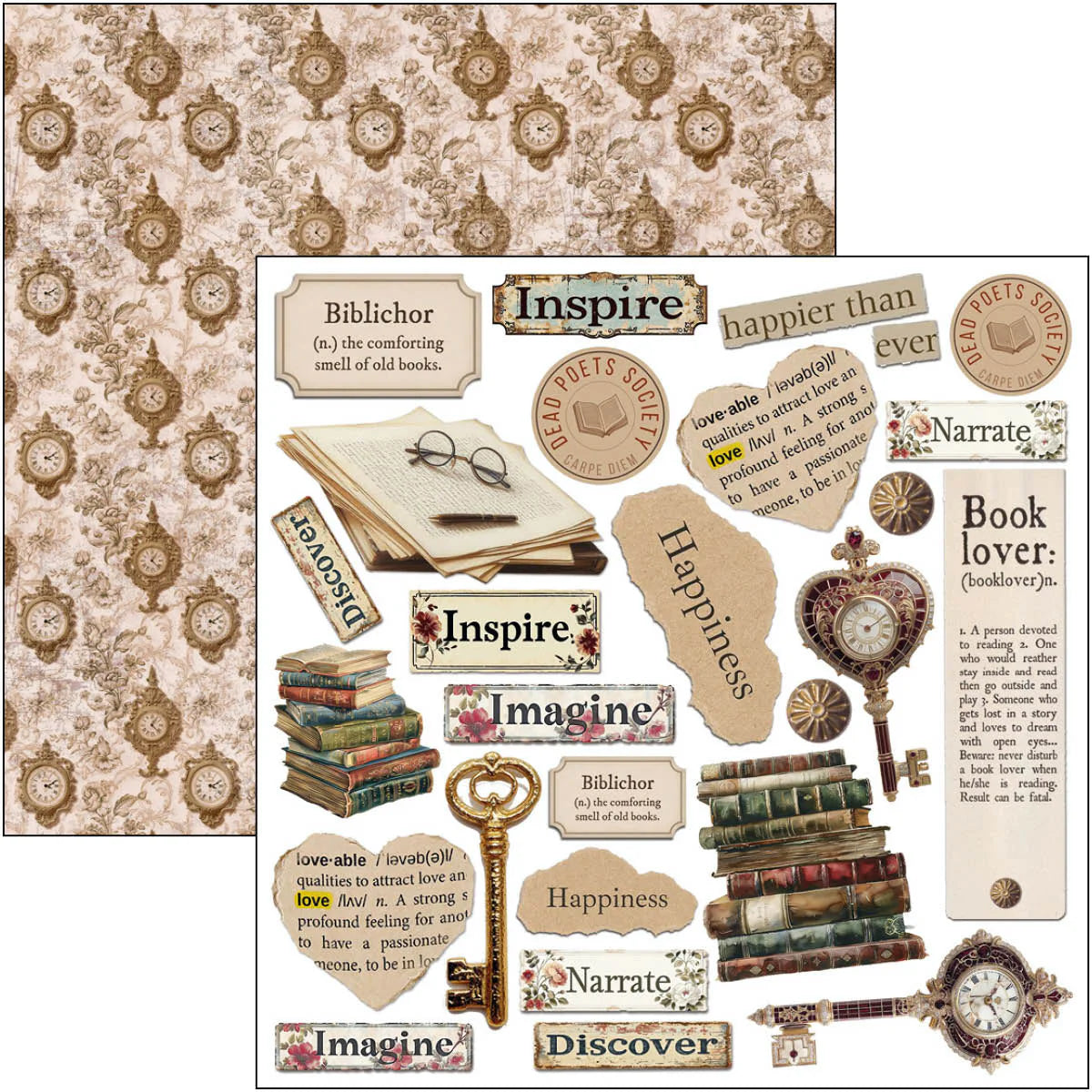 {coming soon!} Book Lovers 6x6 Fussy Cut Pad