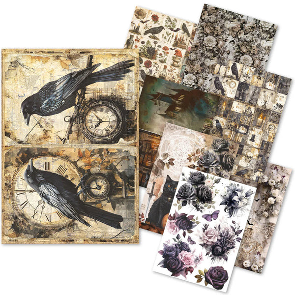 {coming soon!} Dark Academia A5 Mixed Decoupage Paper Pack