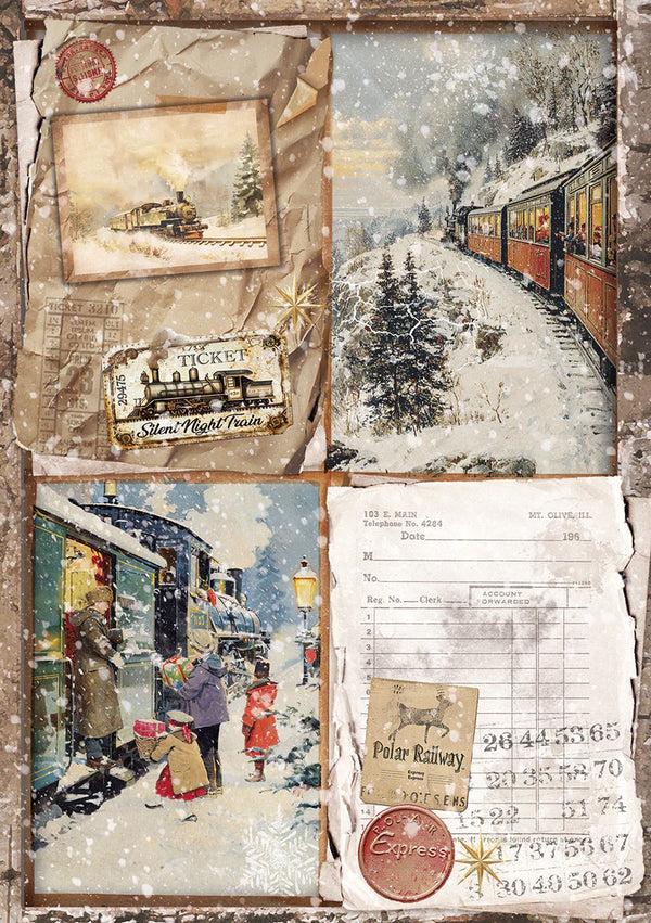 {coming soon!} Polar Railway A5 Mixed Rice Paper 8pk