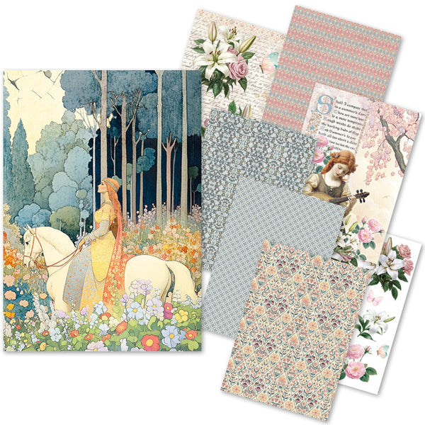 Courtly Love A5 Mixed 8pc Rice Paper
