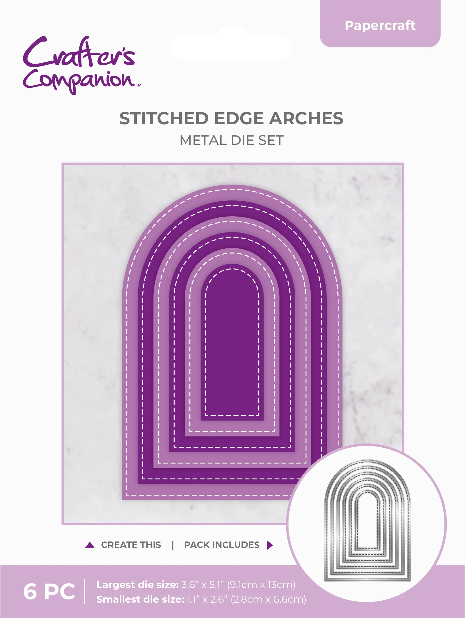 Stitched Edge Nesting Arches Die Set