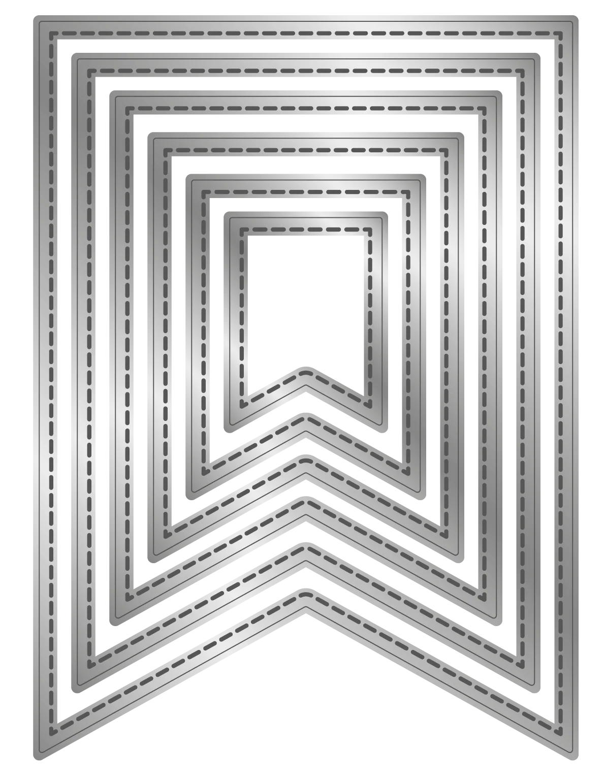 Stitched Edge Pennant Flags Nesting Die Set