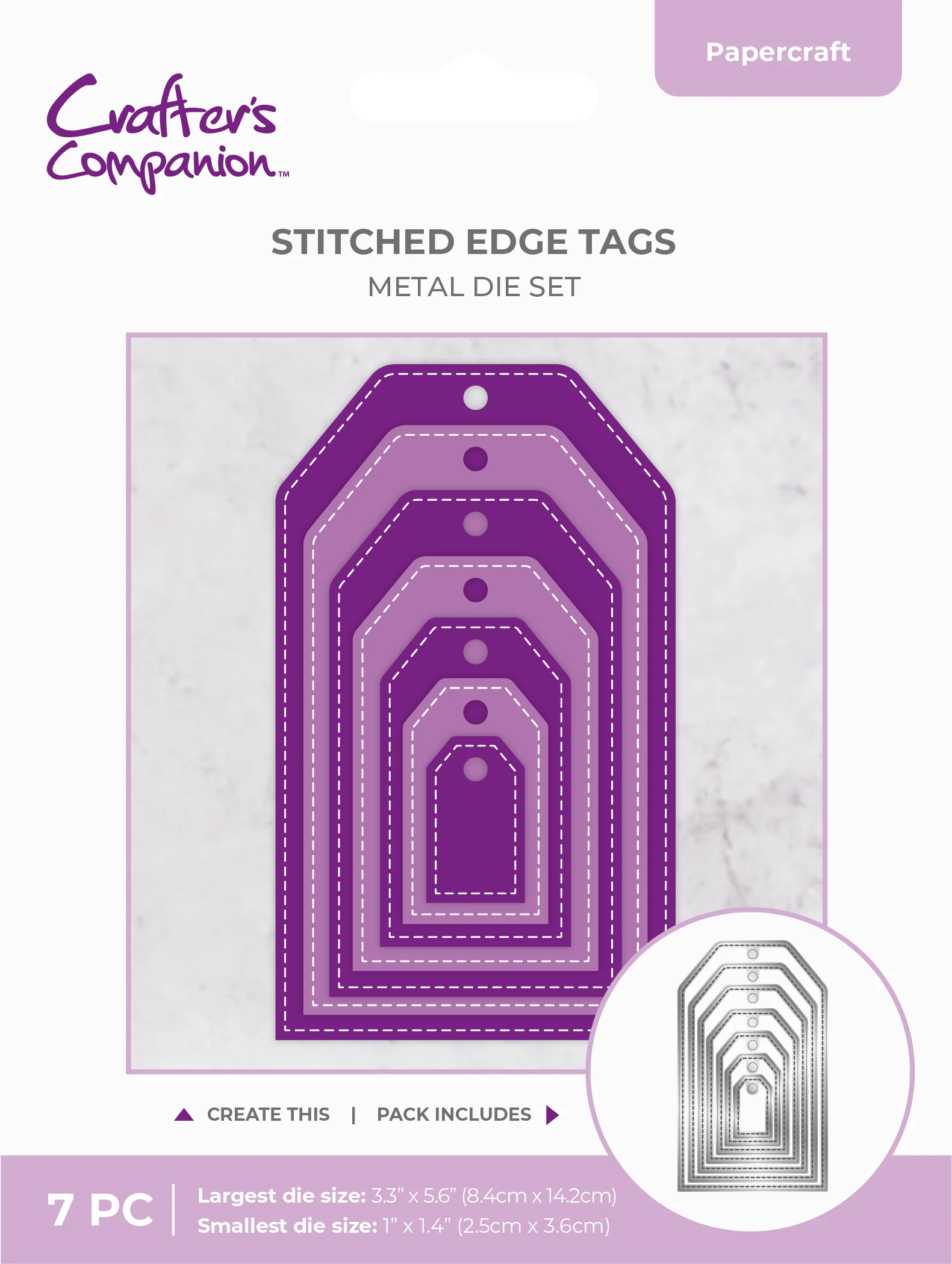 Stitched Edge Tags Nesting Die Set