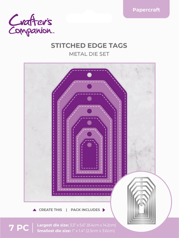 Stitched Edge Tags Nesting Die Set