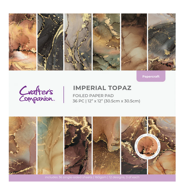 Imperial Topaz 12x12 Foiled Paper Pad