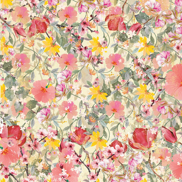 Spring Floral Print 12x12 Double-Sided Paper Pad