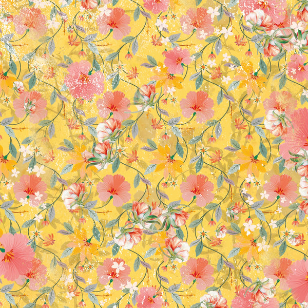 Spring Floral Print 12x12 Double-Sided Paper Pad