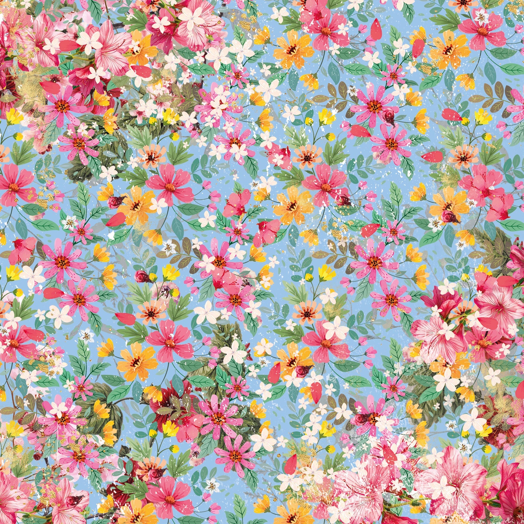 Spring Floral Print 12x12 Double-Sided Paper Pad