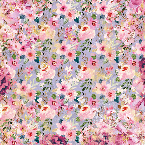Spring Floral Print 12x12 Double-Sided Paper Pad