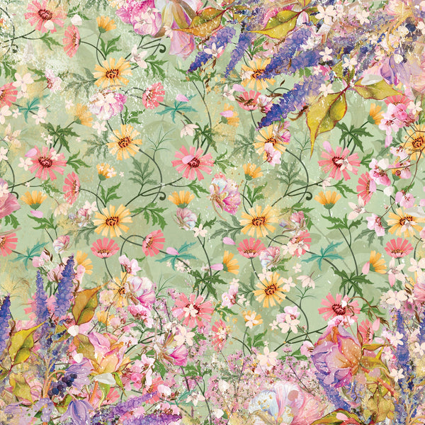 Spring Floral Print 12x12 Double-Sided Paper Pad