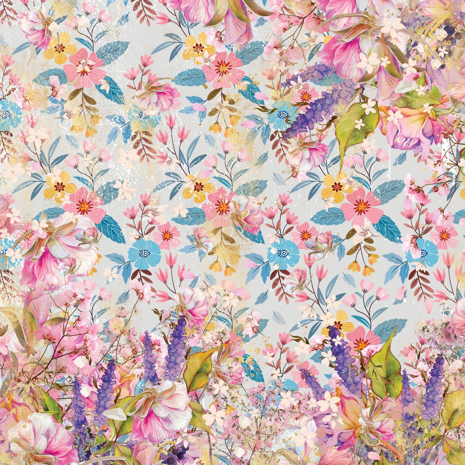 Spring Floral Print 12x12 Double-Sided Paper Pad