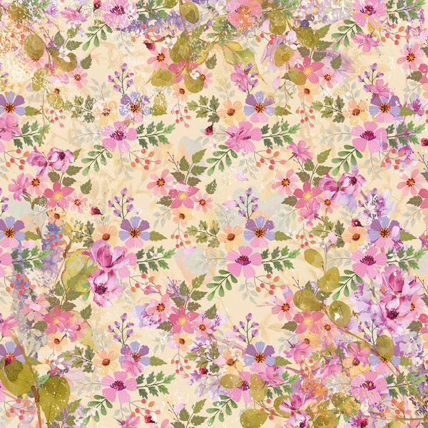 Spring Floral Print 12x12 Double-Sided Paper Pad
