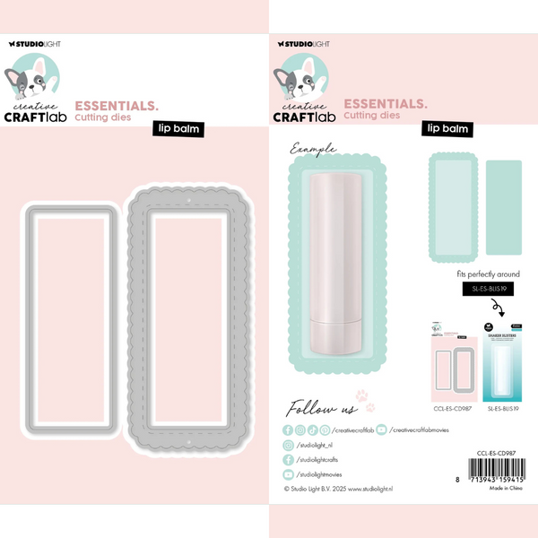 Lip Balm Shaker Cutting Die Set | Creative Craftlab