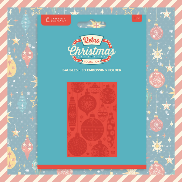 Baubles 3D Embossing Folder | Retro Christmas