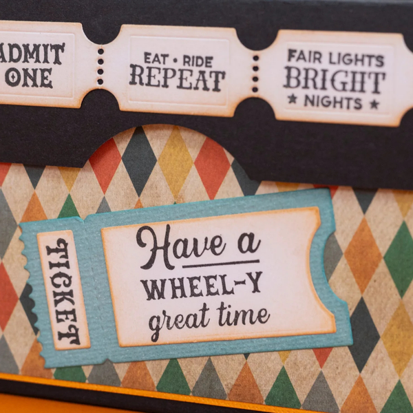 Ticket Fun Stamp + Die Set | Vintage Carnival