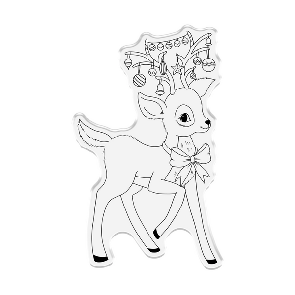 Retro Reindeer Stamp + Die Set | Retro Christmas