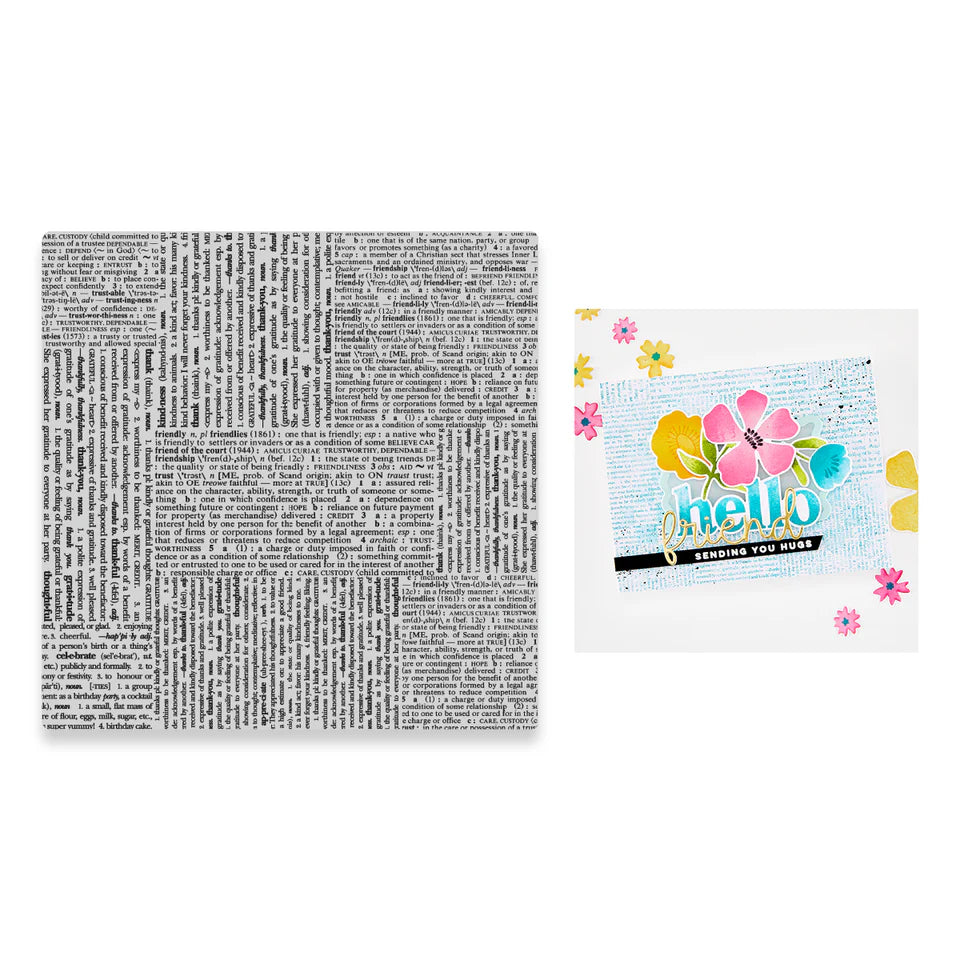 Friendly Type 6x6 Cling Stamp