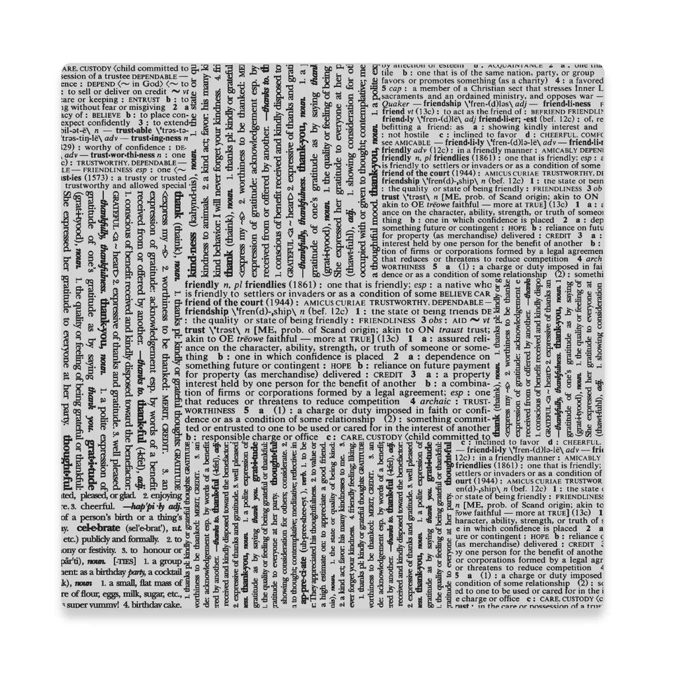 Friendly Type 6x6 Cling Stamp