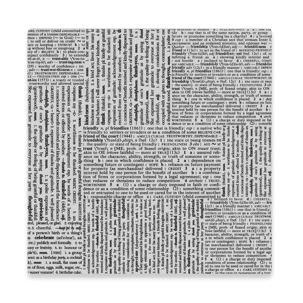 Friendly Type 6x6 Cling Stamp