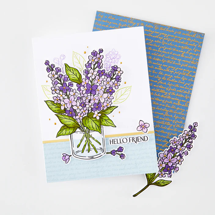 Birdsong Script Cling Stamp