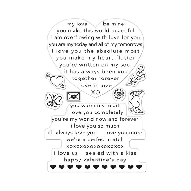 Loving Sentiment Strips Clear Stamp Set