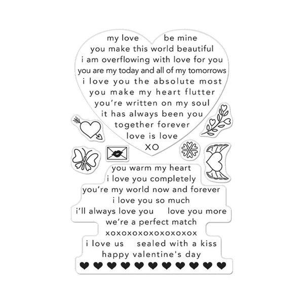 Loving Sentiment Strips Clear Stamp Set