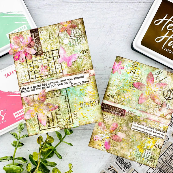 Vintage Map & Ledger Clear Stamp Set