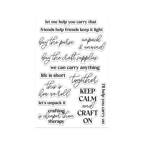 Keep Calm Sentiments Clear Stamp Set | Sheri Ballantyne
