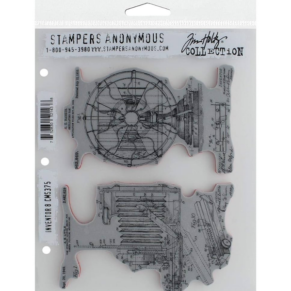 Inventor 8 Cling Stamp Set | Tim Holtz