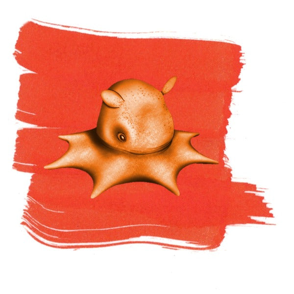 Flapjack Octopus Orange Ink