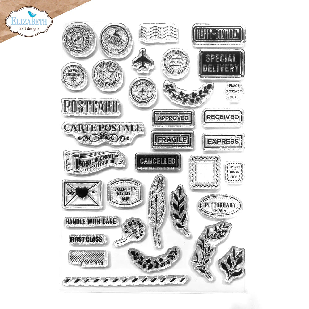 Postcard Parts A5 Clear Stamp Set No. cs429 | Everyday Elements