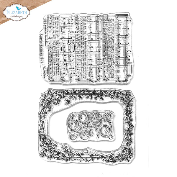 Music & Ornate Frame A5 Clear Stamp Set No. cs431 | Everyday Elements