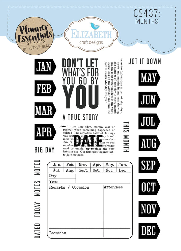Months Stamp Set | Planner Essentials