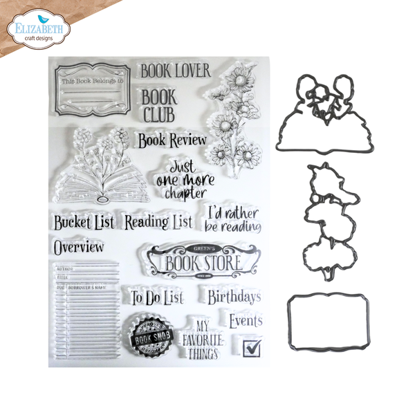 Book Lover Stamp + Die Set